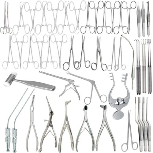 Basic Nasal Set of 50Pcs ENT sinuses and clear blockages Nasal Surgery Set septoplasty surgery Instruments Nose Surgery set