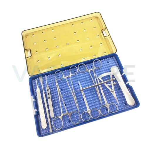 Blepharoplasty Set Eyelid Lift of 12Pcs Hemostatic Eye Operate Ophthalmic Brow Cataract Plastic Surgery Lid Surgery Instruments