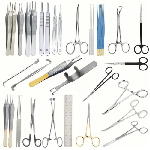 Facelift Instruments Set 61pcs Basic Facelift Surgery Major Rhytidectomy Breast Augmentation General Plastic Minor Surgical Tool